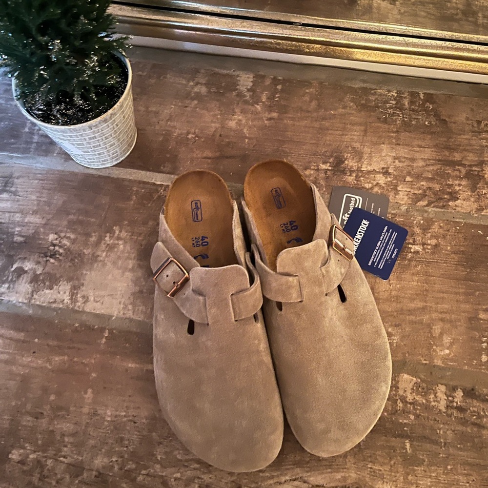 Birkenstock Boston taupe 40 NEW